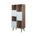 Looms Conell Open Door Low Cabinet 50 - Solid Oak/White