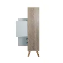 Looms Conell Open Door Low Cabinet 50 - Solid Oak/White