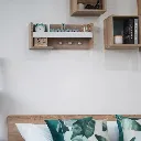 Looms Grace Hanging Shelf 60-Solid Oak/White