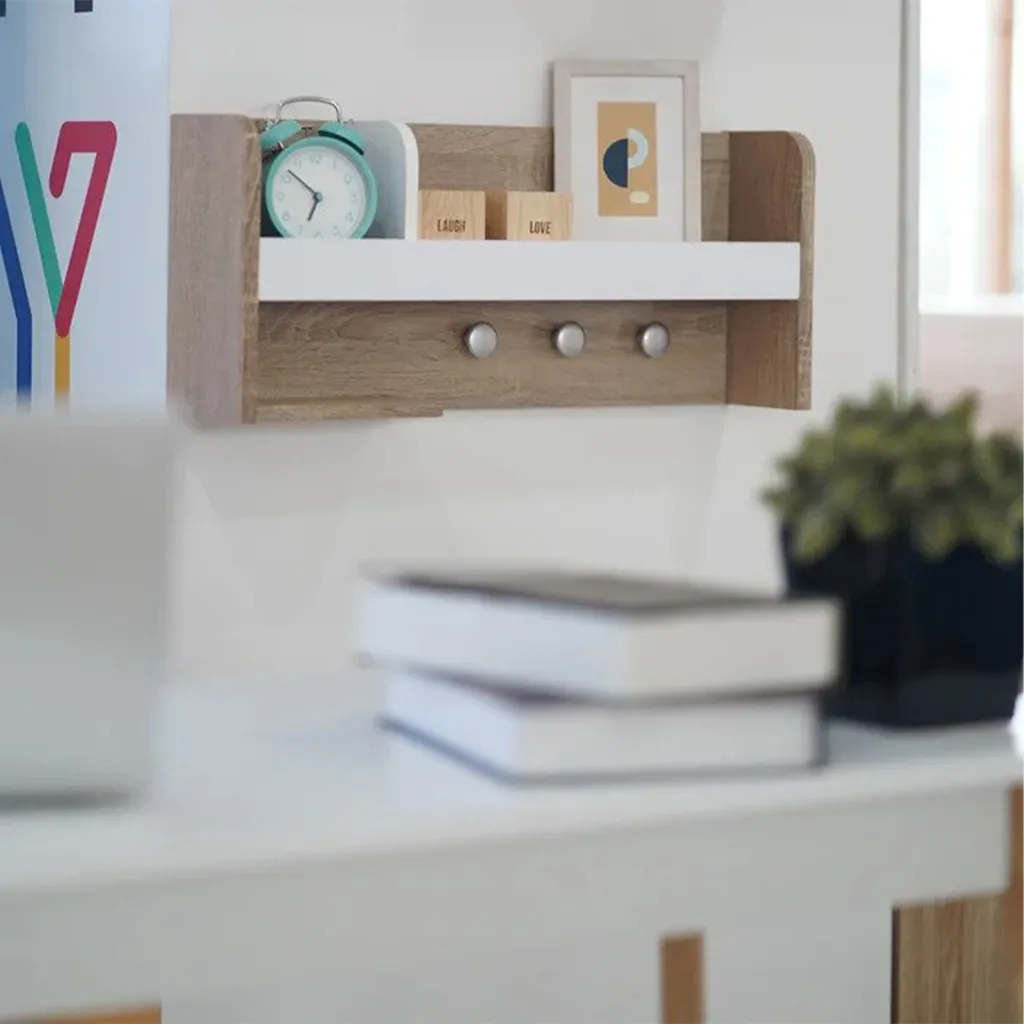 Looms Grace Hanging Shelf 60-Solid Oak/White