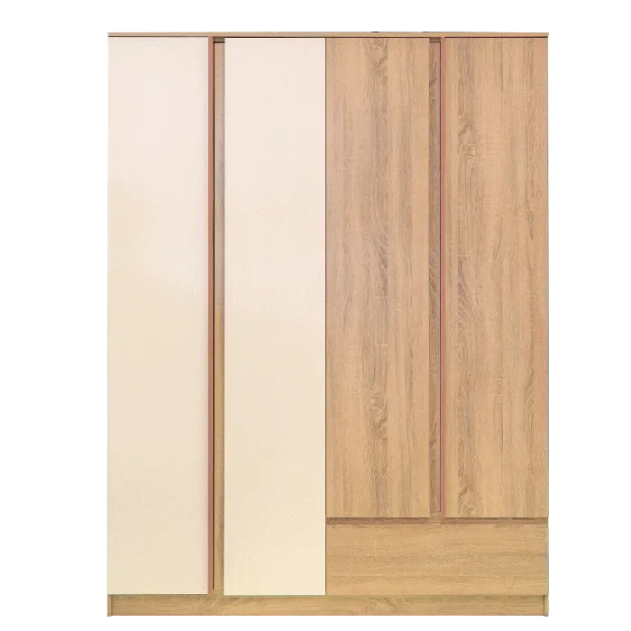 Sacha Wardrobe WO160 - Solid Oak/White