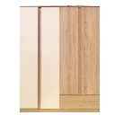 Sacha Wardrobe WO160 - Solid Oak/White