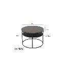 Sanwa Coffee Table - C60/Black Steel - Brown