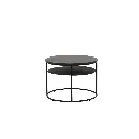 Sanwa Coffee Table - C60/Black Steel - Brown
