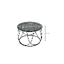 Scotch Coffee Table-C60#2-Black/Black Grey Glass