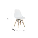 Soto Dining Chair - Wood Legs - White