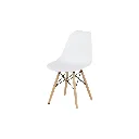 Soto Dining Chair - Wood Legs - White