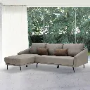 Syrup Sofa - Left Corner - Black/Brown