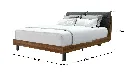 Tanner Bed BWF 6ft - legato Walnut/Gray Cushion