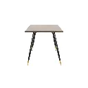 Tarish-A140 Dining Table - Gold Black Leg - Walnut