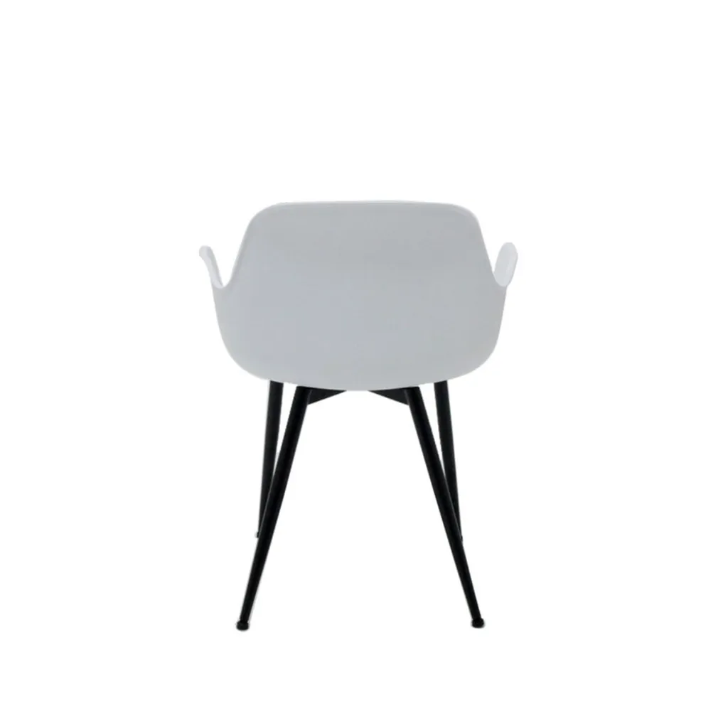 Timson-B Dining Chair-Steel Black/White