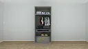 Wardrobe Plus -I@H_250000251:DA-MN/IVO/TW/Grey,Door:MN/CLEAR GLASS