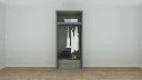 Wardrobe Plus -I@H_250000252:DA-MN/IVO/TW/Grey,Door:MN/CLEAR GLASS