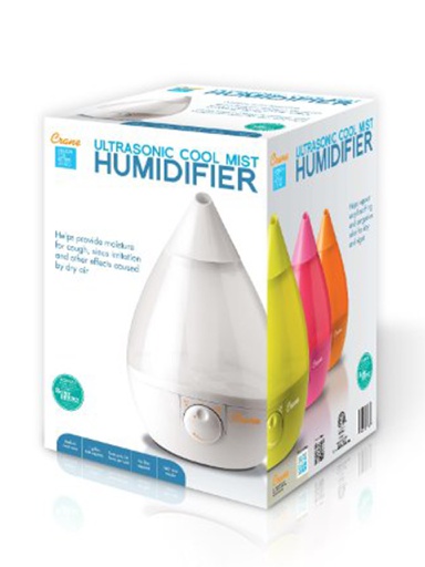 Crane Drop Ultrasonic Cool Mist Humidifier White (EE-5301W)