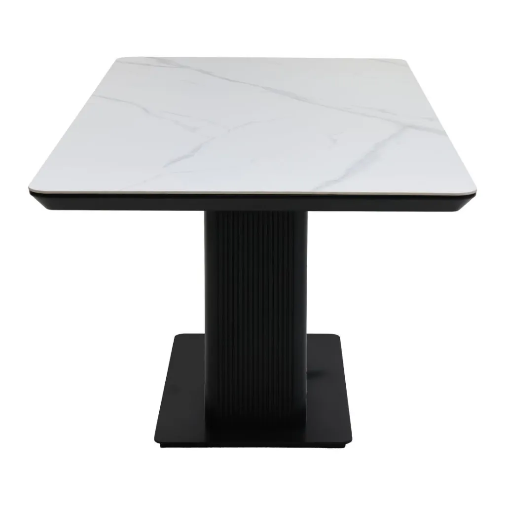 Canbelia Dining Table A180/Black/White Stone Ceramic