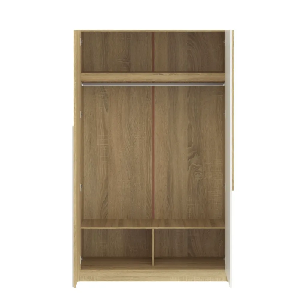Go/Hoshino Wardrobe-WO160/Solid Oak/White