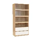 Harlie Tall Cabinet CT80-Solid Oak/White