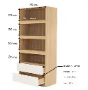 Harlie Tall Cabinet CT80-Solid Oak/White