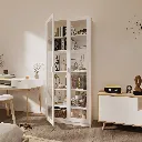 KC-Play /Jobio Tall Cabinet CT80-DE02/White/Clear Glass