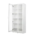 KC-Play /Jobio Tall Cabinet CT80-DE02/White/Clear Glass