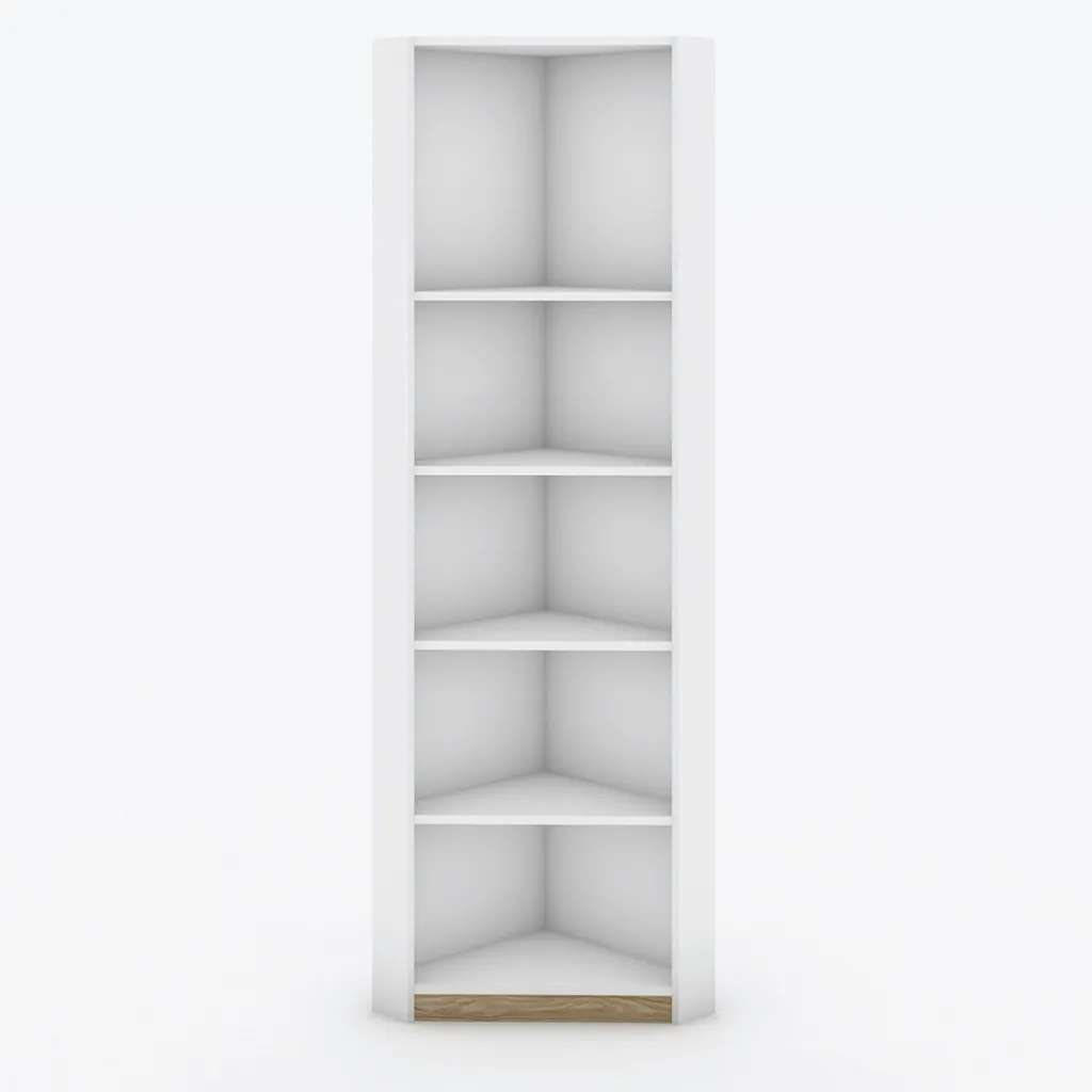KC-Play/Dune Corner Tall Cabinet 63/White/Lindberg Oak