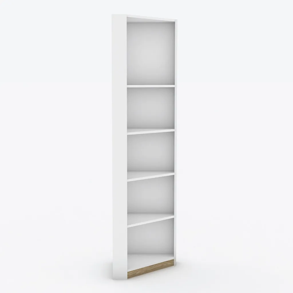 KC-Play/Dune Corner Tall Cabinet 63/White/Lindberg Oak