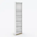 KC-Play/Dune Corner Tall Cabinet 63/White/Lindberg Oak