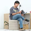 Round Storage Stool/Dinie/Cream
