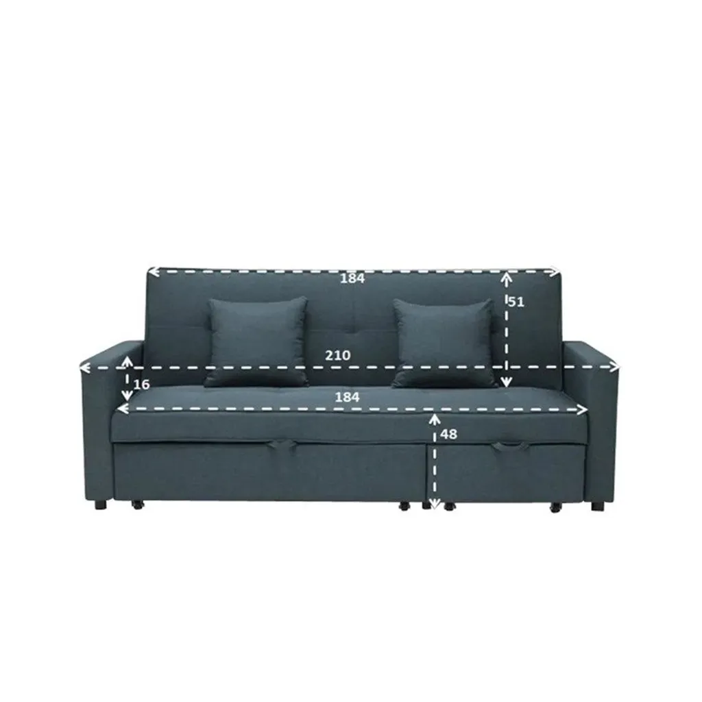 Saline Sofa Bed-Black Leg-Blue.webp