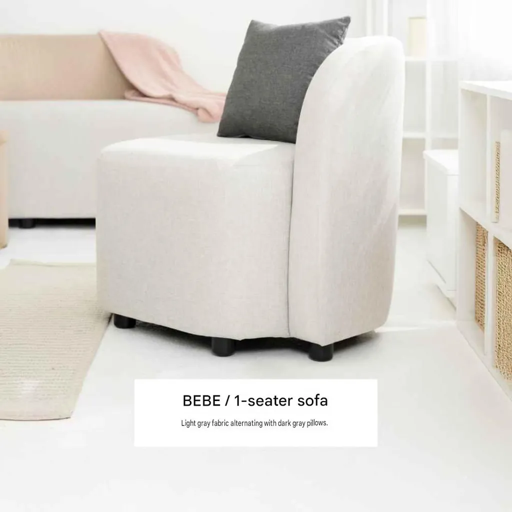 KC-Play-Bebe-Sofa 1S - Light Gray-Dark Gray.webp