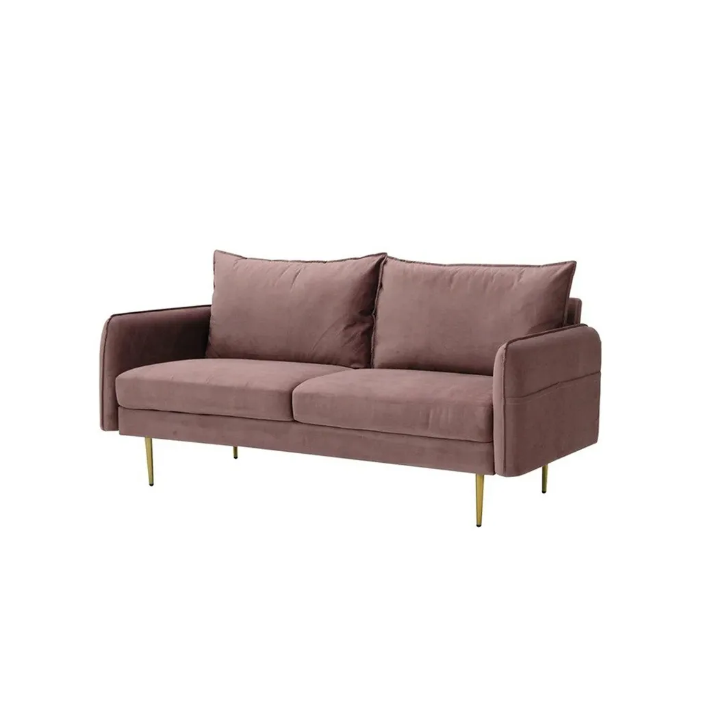 Mindcraft Sofa 3 Seater-Pink Velvet.webp