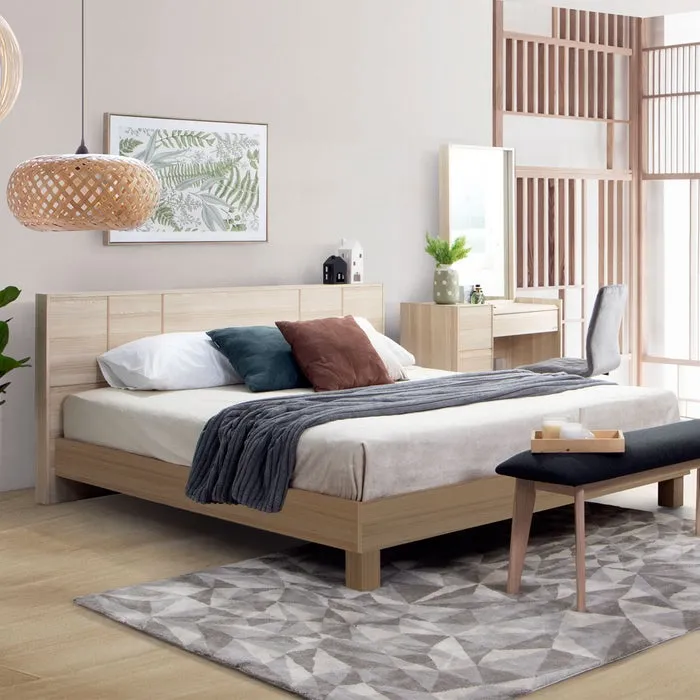 Hakone Bed 5ft - B - Canyon Oak.webp
