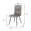 Yobi Dining Chair - Black Leg/Brown Velvet