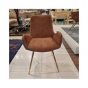 Youto Dining Chair - Gold/Brown Velvet
