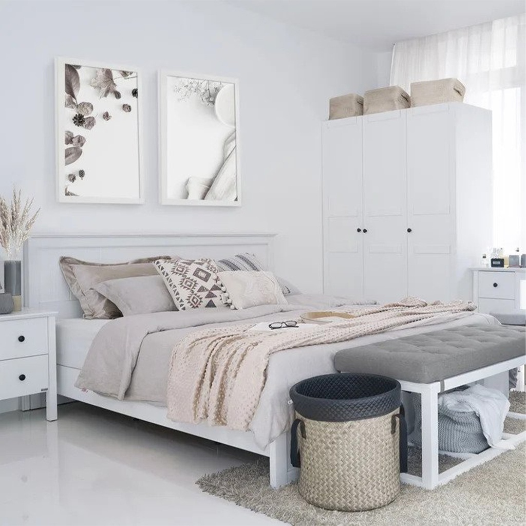 Moneta Bed -F Bed 6ft - White