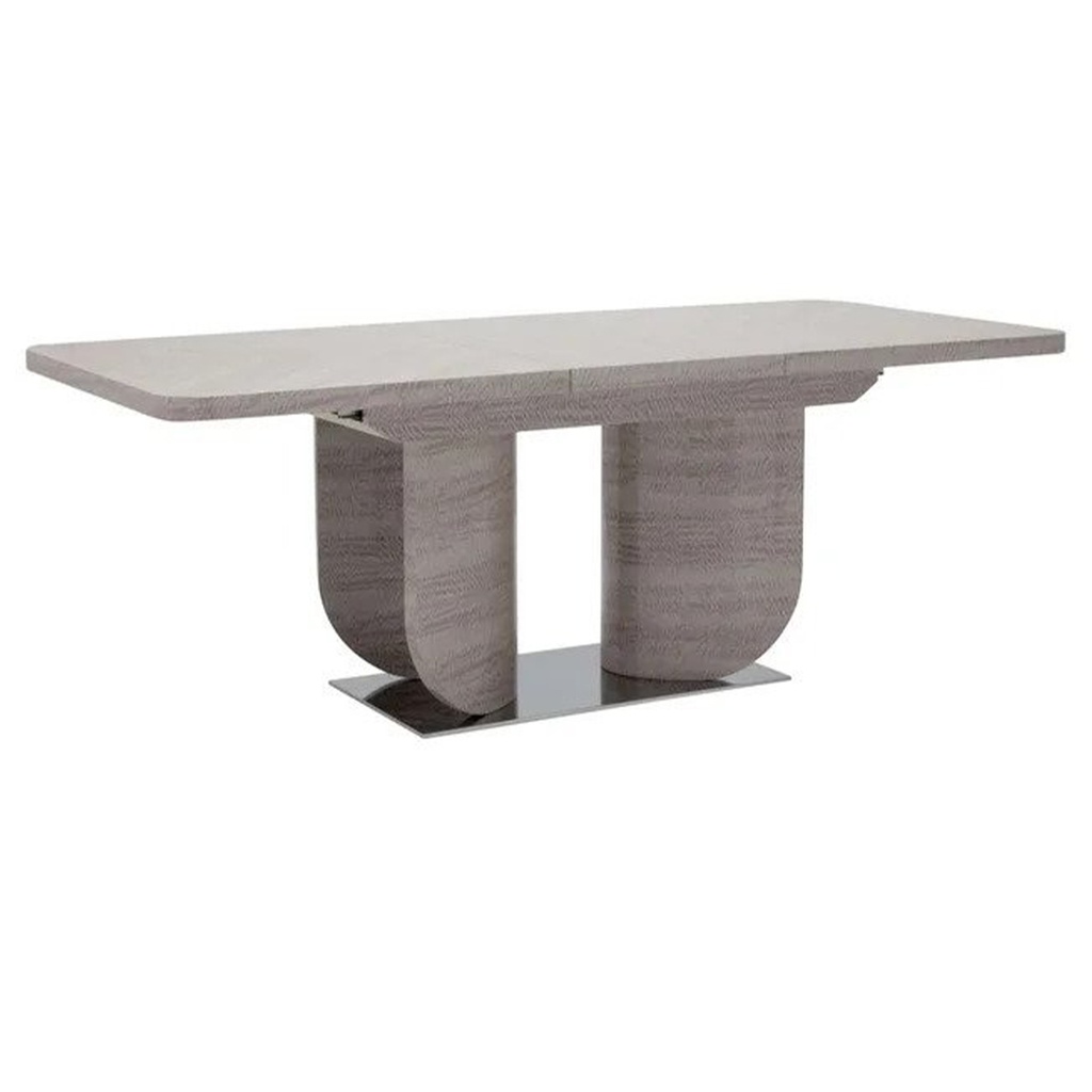 Pascal Dining Table A160/210-Stainless/Cream