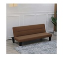 Lody Sofa Bed-Black Plastic Legs/Dark Brown