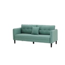 Fredy Sofa 3Seater-Green/Black Leg