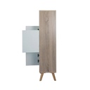 Conell Open Door Low Cabinet 50 - Solid Oak/White