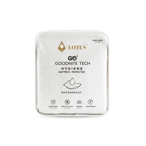 Lotus Goodnite Tech Hygiene Waterproof Mattress Protector 5Ft