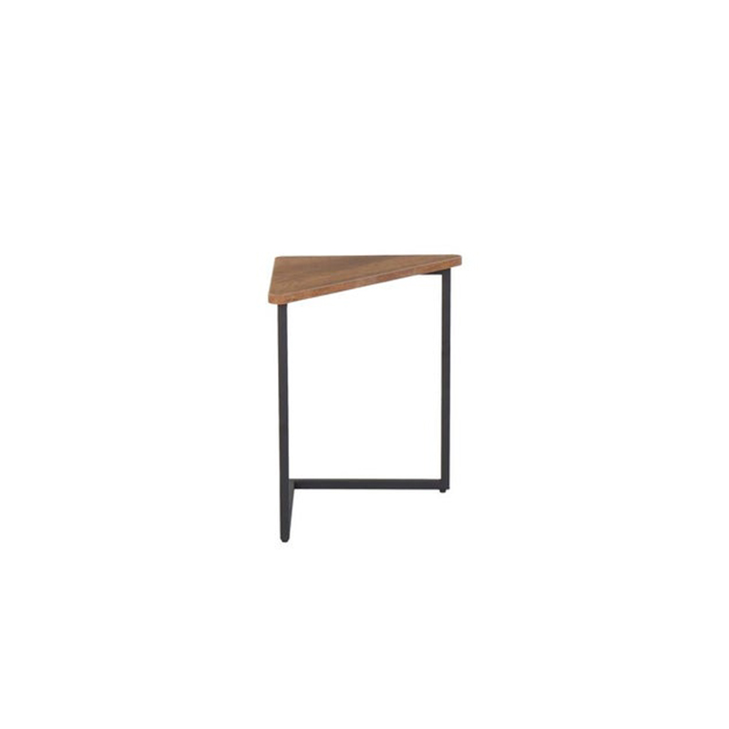 PIXIE-D60 End Table - Black Steel / Wood