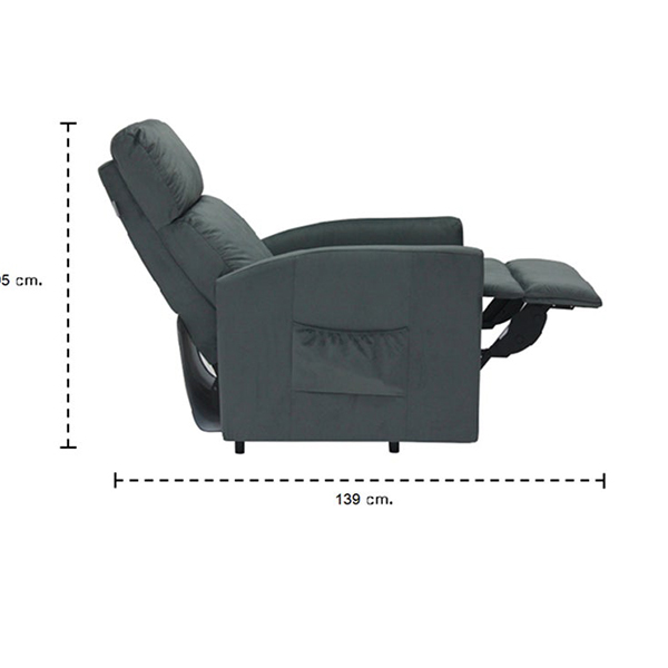 Zia Power Lift Recliner 1ERE-Grey Fabric