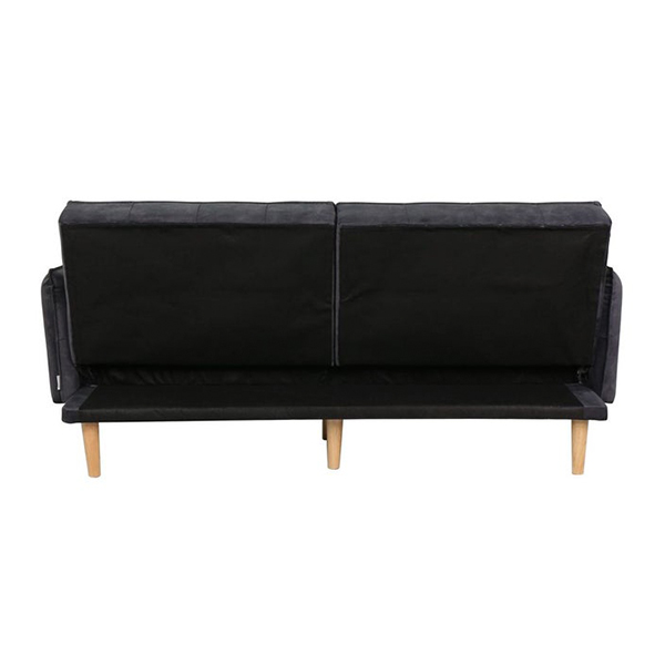 College Sofa Bed-Wood/Dark Grey Velvet