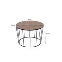 Sunmoon Coffee Table -Black Leg/Tea Glass