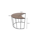 Sunmoon Coffee Table -Black Leg/Tea Glass