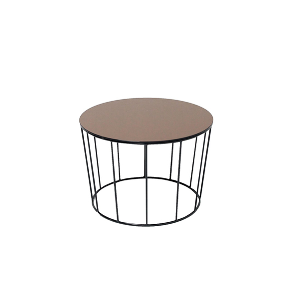 Sunmoon Coffee Table -Black Leg/Tea Glass