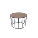 Sunmoon Coffee Table -Black Leg/Tea Glass