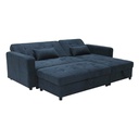 Coris Sofa Bed - Black Plastic Legs/Dark Blue