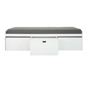 KC-Play Beddesk Sofabed-White/Grey Cushion