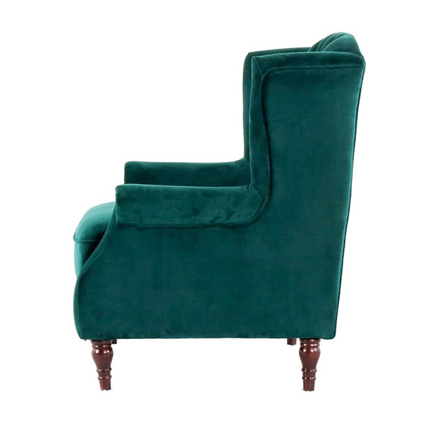 Miranda Arm Chair-Green Velvet